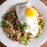 Beef Cauliflower Fried Rice with Fried Egg