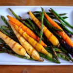 rainbow carrots and green beans