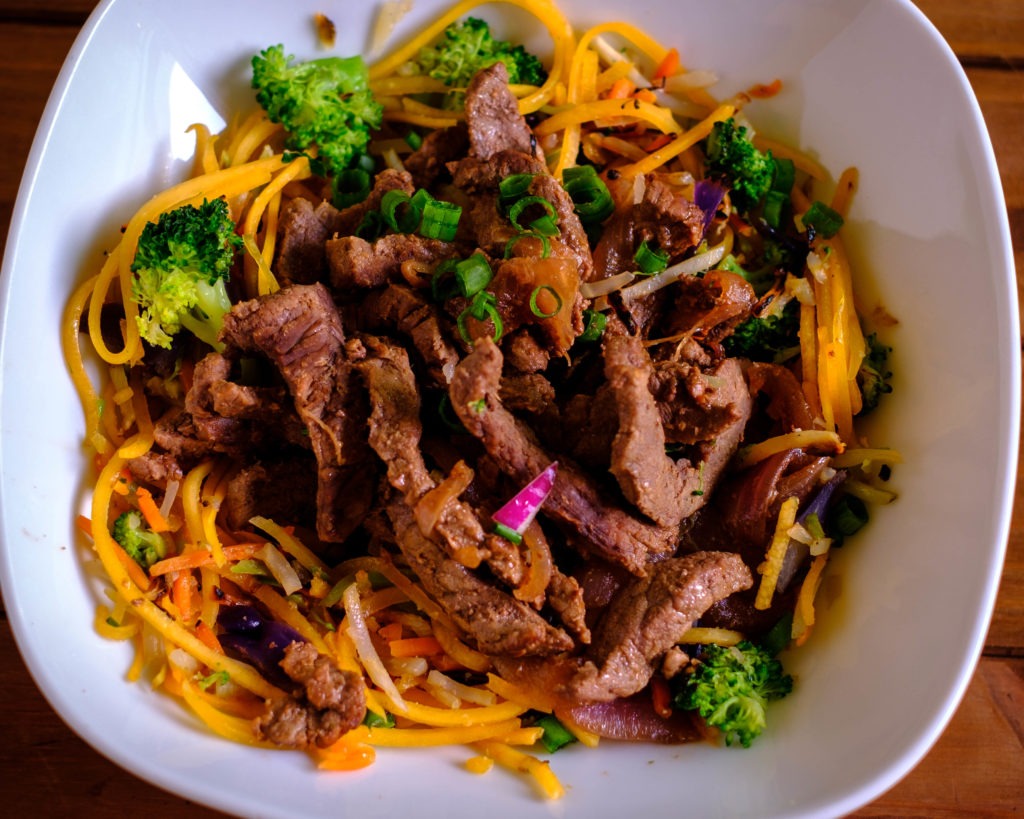 Beef Stir Fry with Squash Noodles