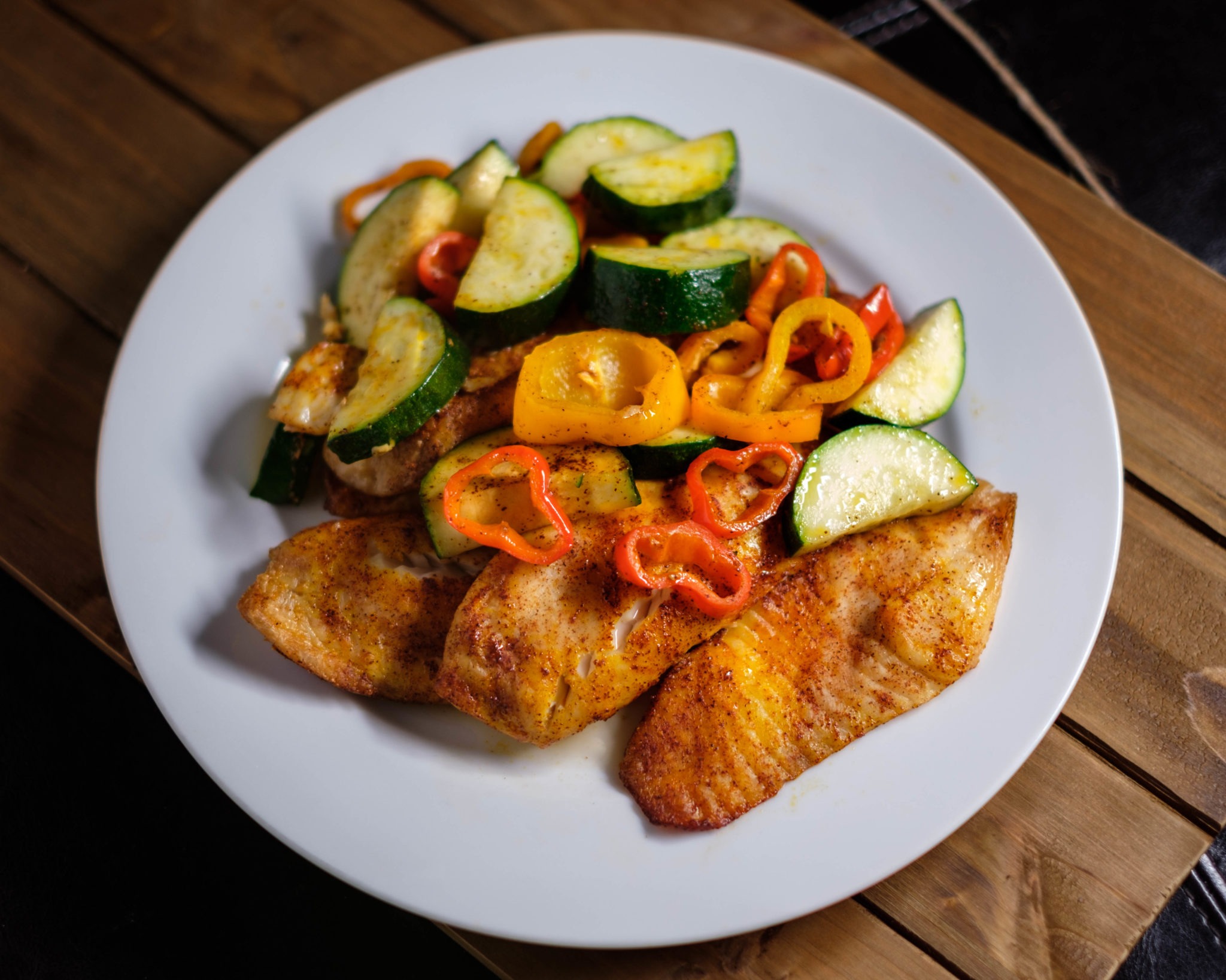 Tilapia with Zucchini and Bell Peppers Recipe PrepYoSelf