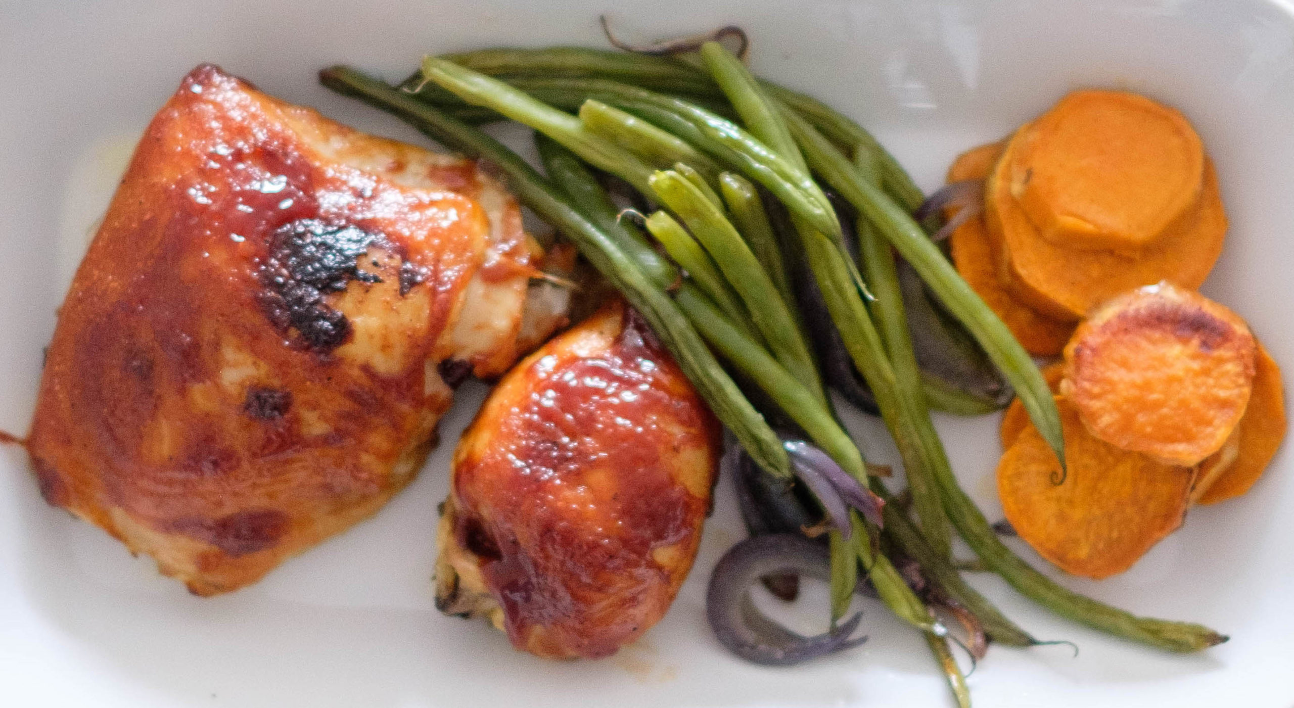 bbq chicken and green beans