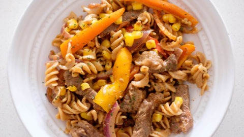 Beef fajita pasta