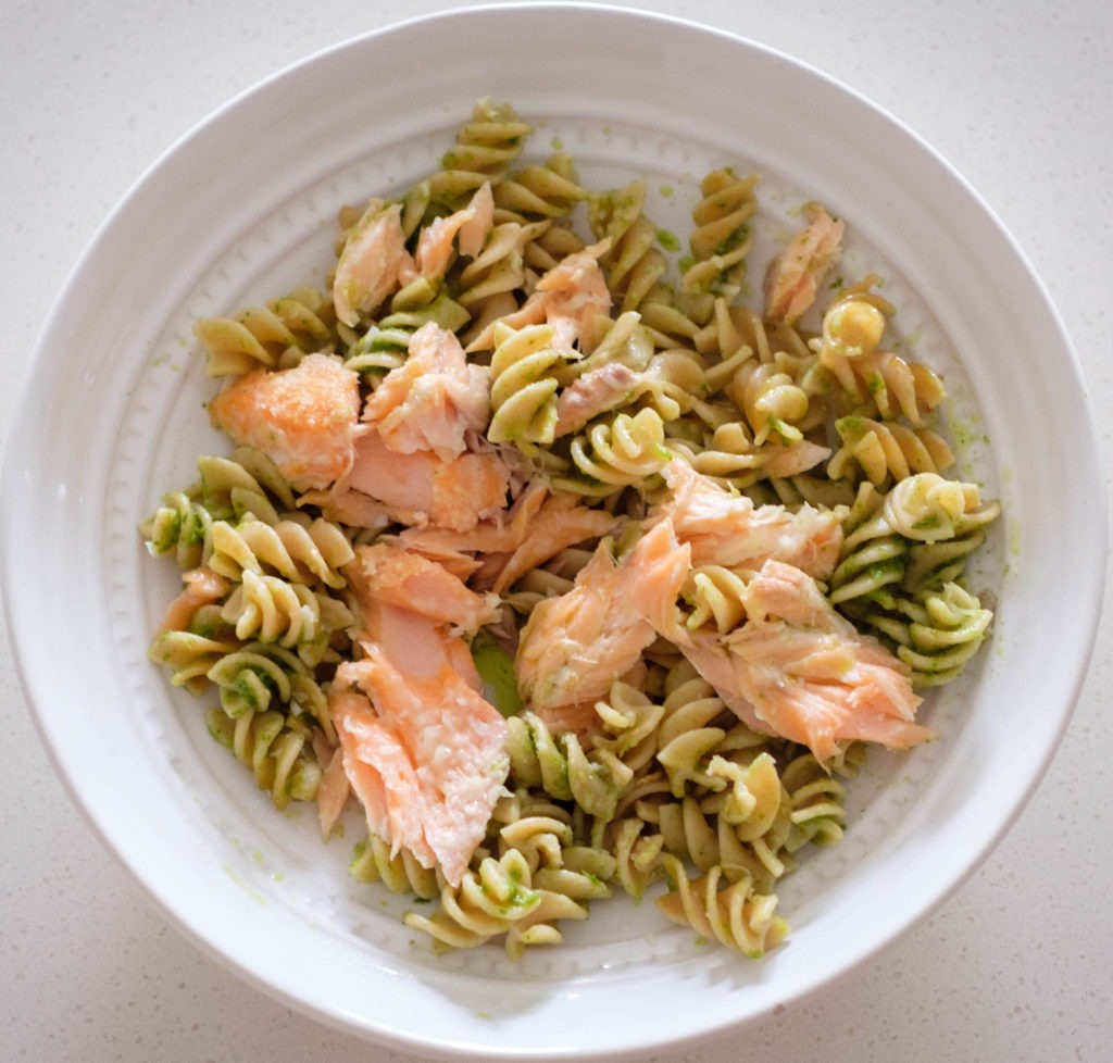 Salmon Pesto Pasta Healthy Meal Prep Recipe PrepYoSelf