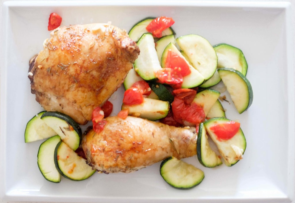 Easy Balsamic Baked Chicken Recipe With Zucchini