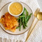 fish and creamed corn