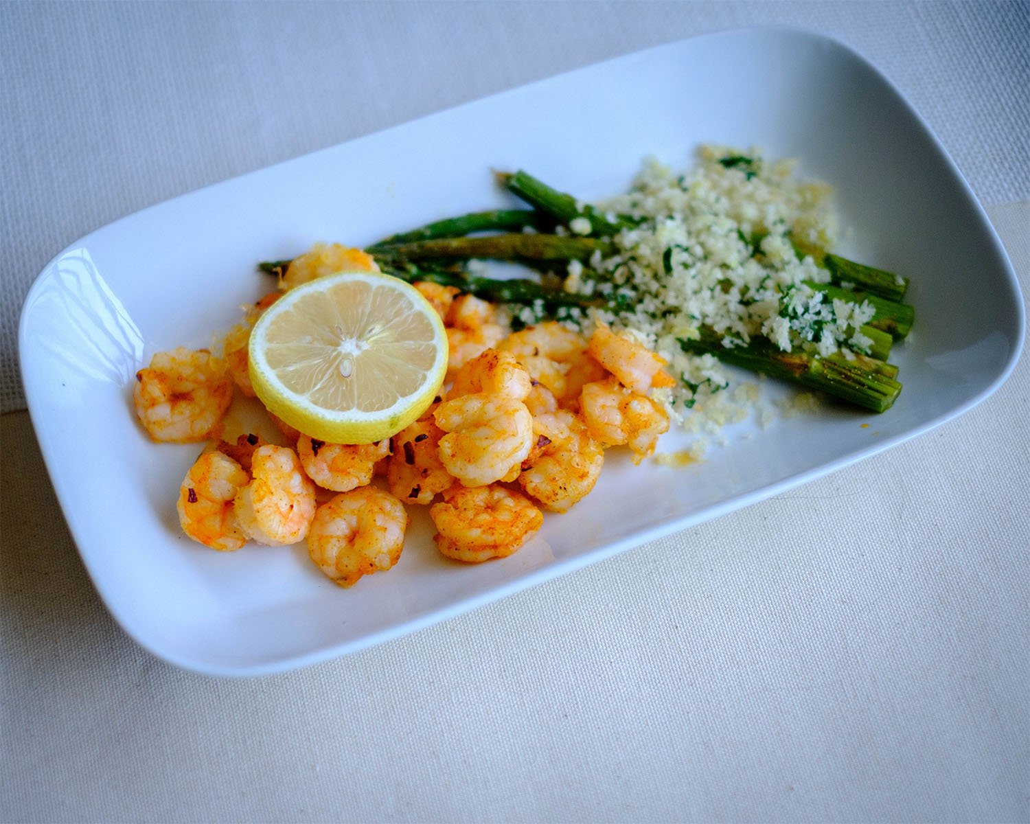 Baked Shrimp with Panko Breaded Asparagus PrepYoSelf