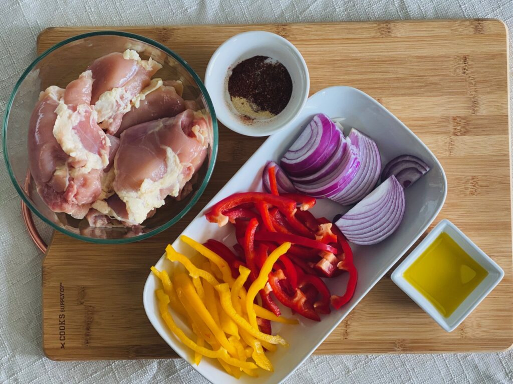 chicken fajita wrap ingredients - low cost meals