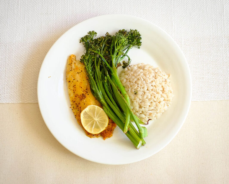 Baked Lemon Pepper Tilapia Recipe with Broccolini PrepYoSelf