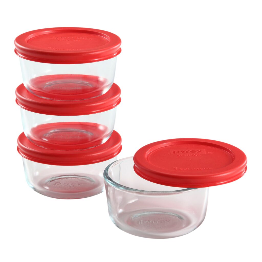 pyrex containers 4 set of meal prepping containers