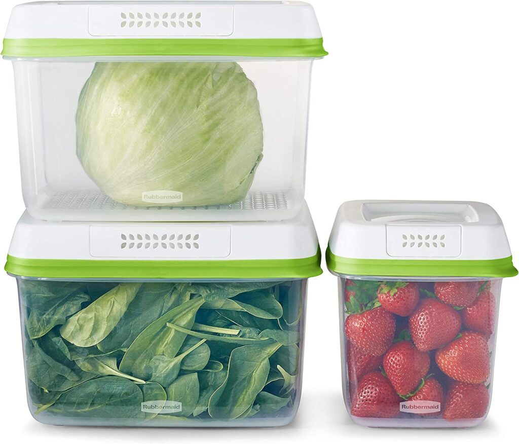 rubbermaid fresh works storage meal prepping containers