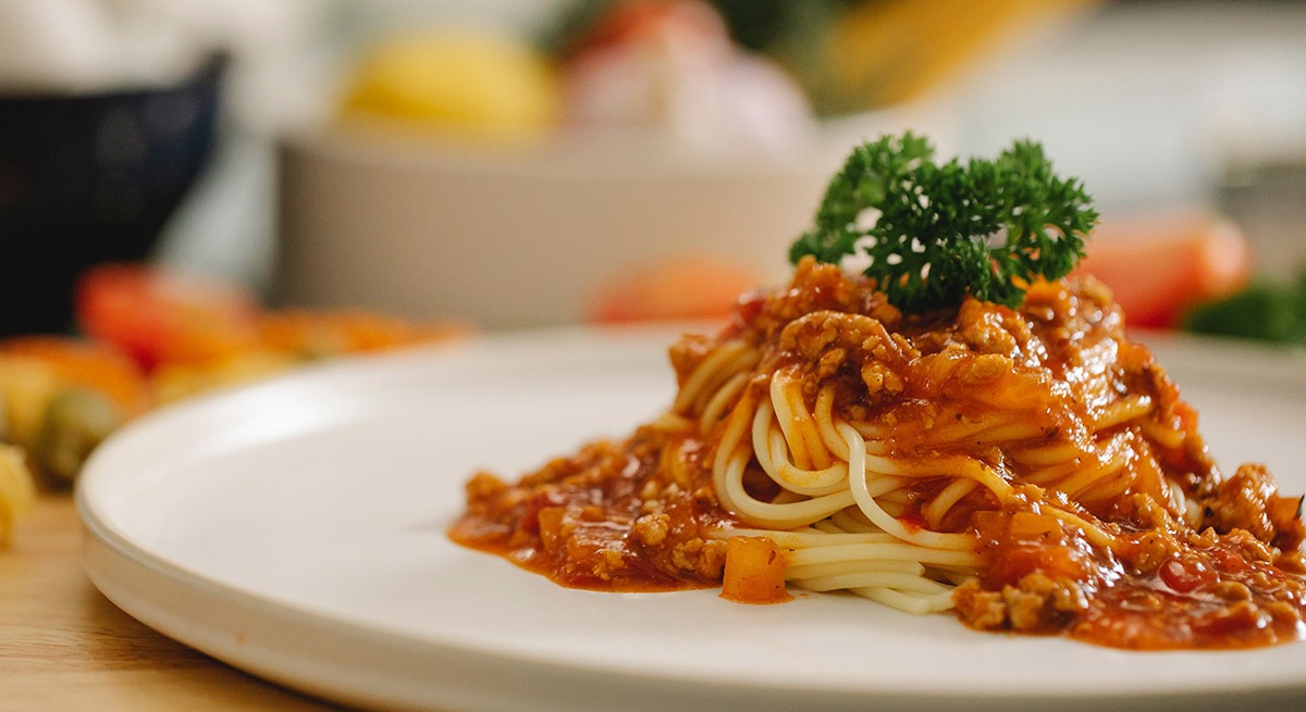 ground beef with spaghetti bolognese
