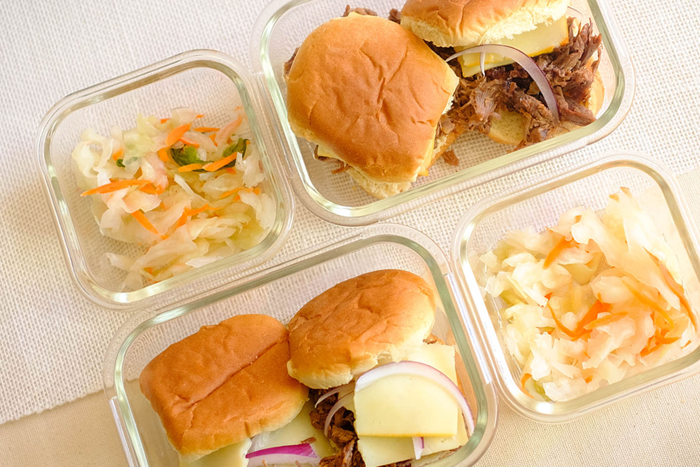 Instant Pot Chopped Beef Sliders with Coleslaw PrepYoSelf