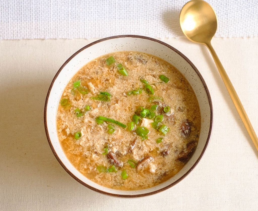 bowl of hot and sour soup