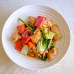 Chicken Stir Fry with Bok Choy and Bell Peppers