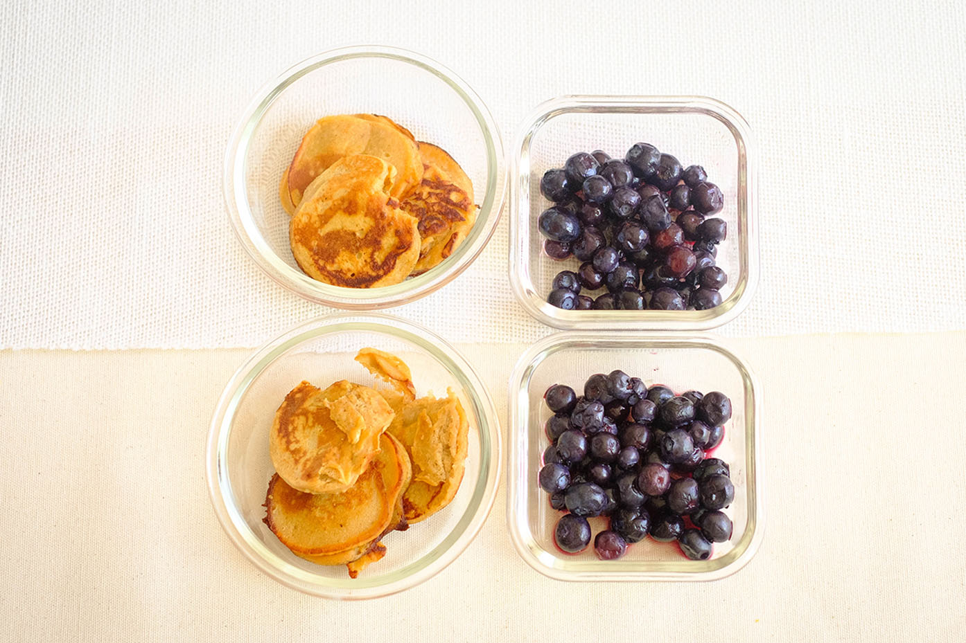 sweet potato pancakes and blueberries