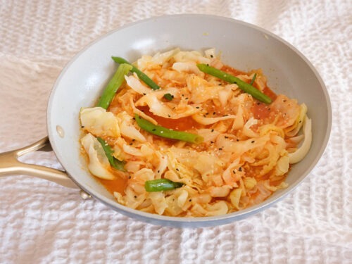 Kimchi Style Sauteed Cabbage