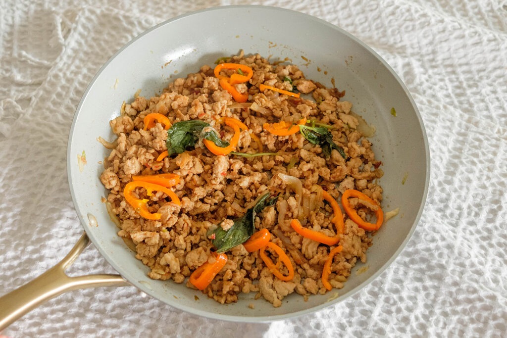 ground chicken stirfry
