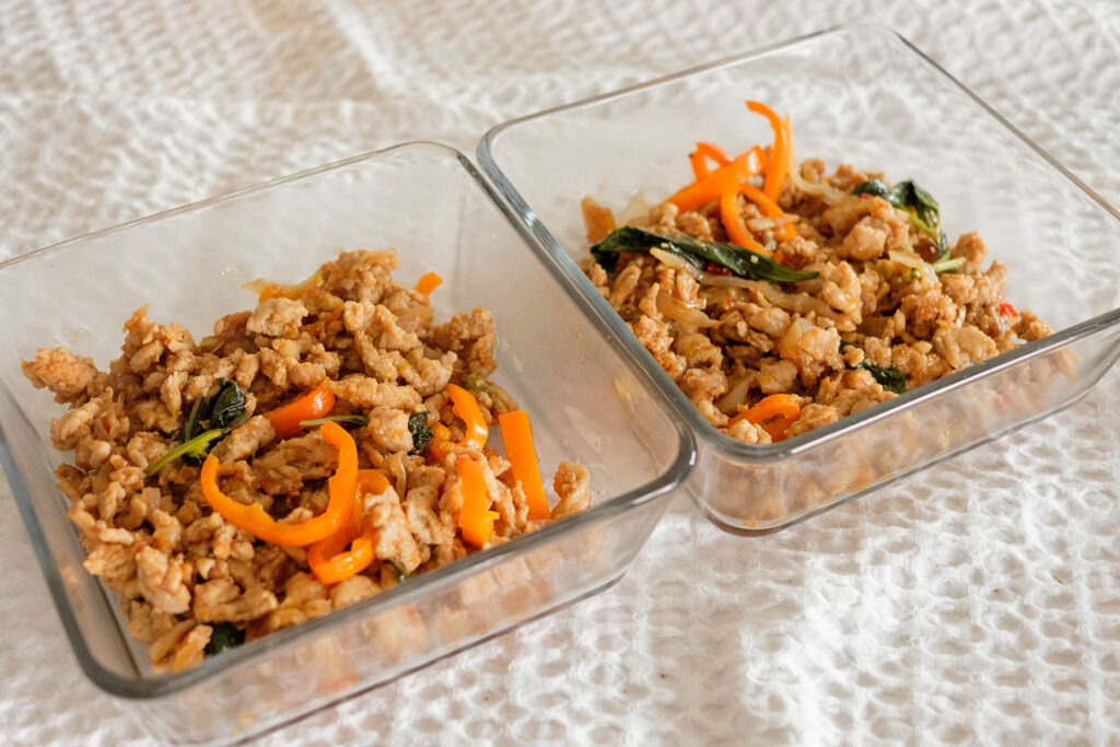 ground chicken stirfry