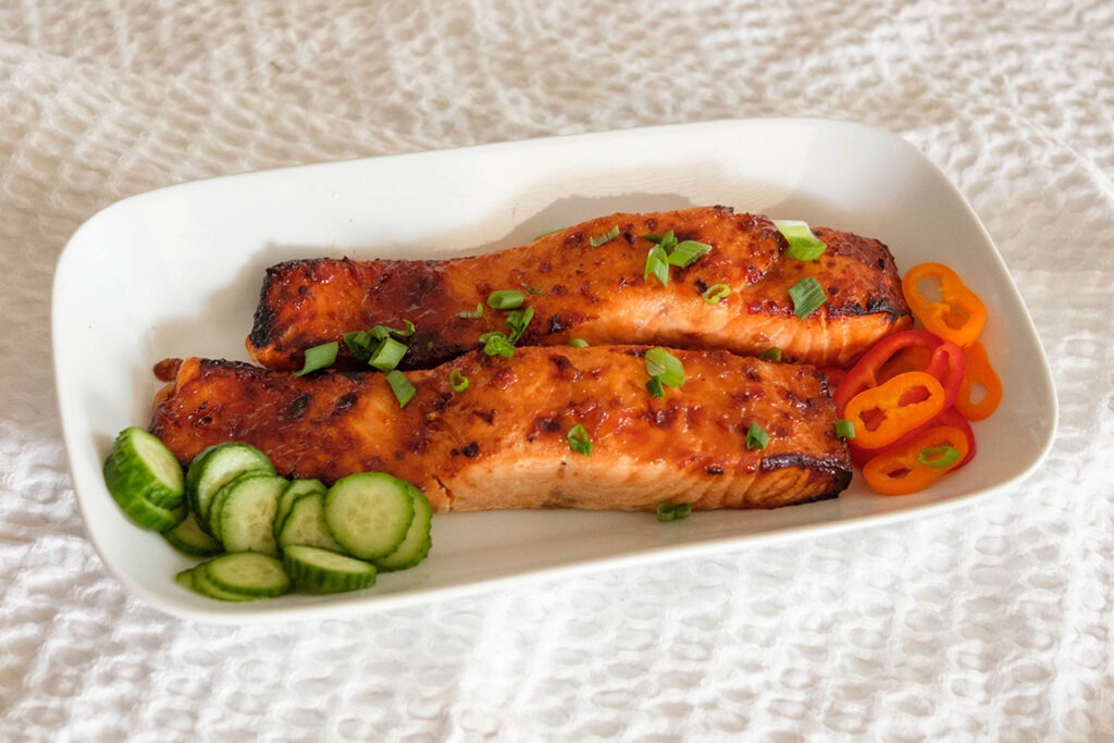 sweet chili glazed salmon