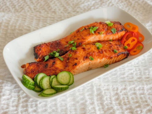 sweet chili glazed salmon